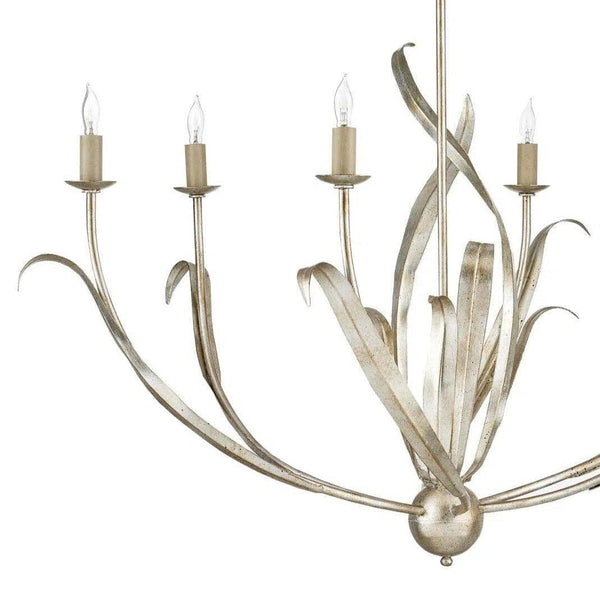 Silver Granello Menefee Silver Chandelier Chandeliers LOOMLAN By Currey & Co