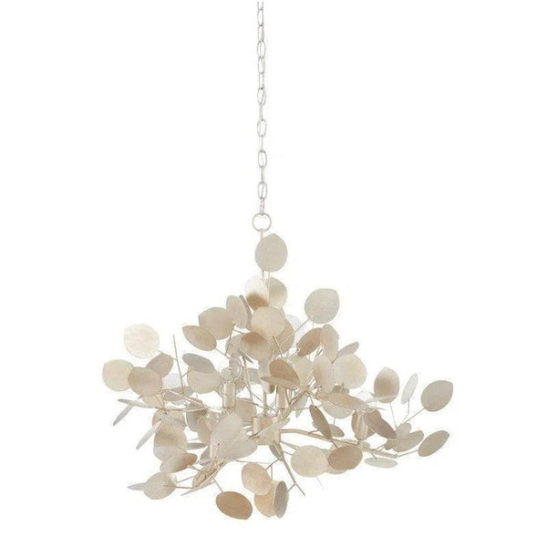 Silver Leaf Lunaria Chandelier Chandeliers LOOMLAN By Currey & Co