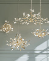 Silver Leaf Lunaria Chandelier Chandeliers LOOMLAN By Currey & Co