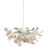 Silver Leaf Lunaria Small Chandelier Chandeliers LOOMLAN By Currey & Co