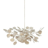 Silver Leaf Lunaria Small Chandelier Chandeliers LOOMLAN By Currey & Co