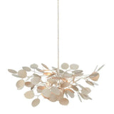 Silver Leaf Lunaria Small Chandelier Chandeliers LOOMLAN By Currey & Co