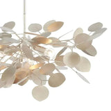 Silver Leaf Lunaria Small Chandelier Chandeliers LOOMLAN By Currey & Co