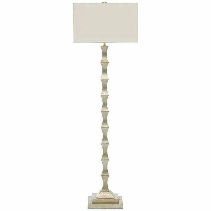 Silver Leaf Lyndhurst Floor Lamp Floor Lamps LOOMLAN By Currey & Co