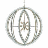 Silver Leaf Seaglass Saltwater Orb Chandelier Chandeliers LOOMLAN By Currey & Co