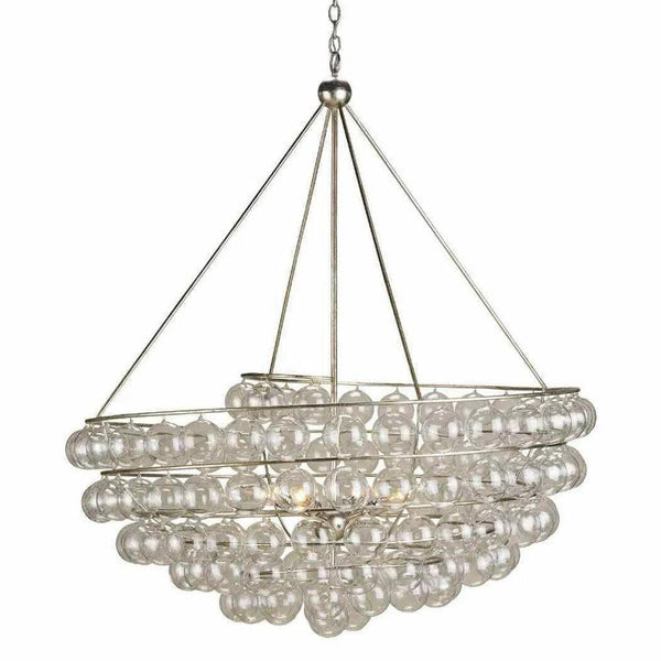 Silver Leaf Stratosphere Chandelier Chandeliers LOOMLAN By Currey & Co