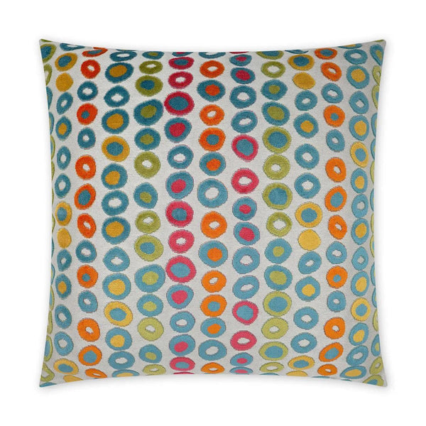 Simetra Circular Dots Multi Color Large Throw Pillow With Insert Throw Pillows LOOMLAN By D.V. Kap