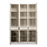 Simplicity Bookcase Curio With Glass Doors and Drawers Buffets & Curios LOOMLAN By Sarreid