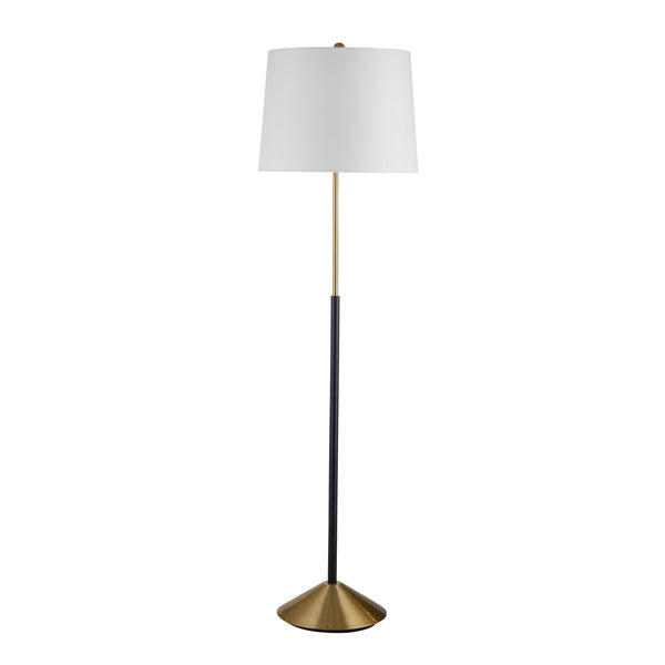 Sindi Metal Black and Gold Floor Lamp Floor Lamps LOOMLAN By Bassett Mirror