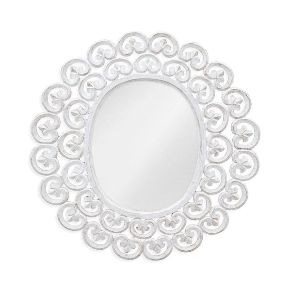 Siren MDF White Wall Mirror Wall Mirrors LOOMLAN By Bassett Mirror
