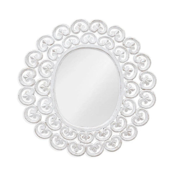 Siren MDF White Wall Mirror Wall Mirrors LOOMLAN By Bassett Mirror