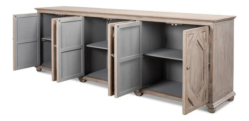 Six Diamonds Sideboard French Grey Sideboards LOOMLAN By Sarreid