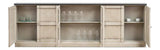 Six Door Console Sideboard Slim Washed Grey Stone Console Tables LOOMLAN By Sarreid