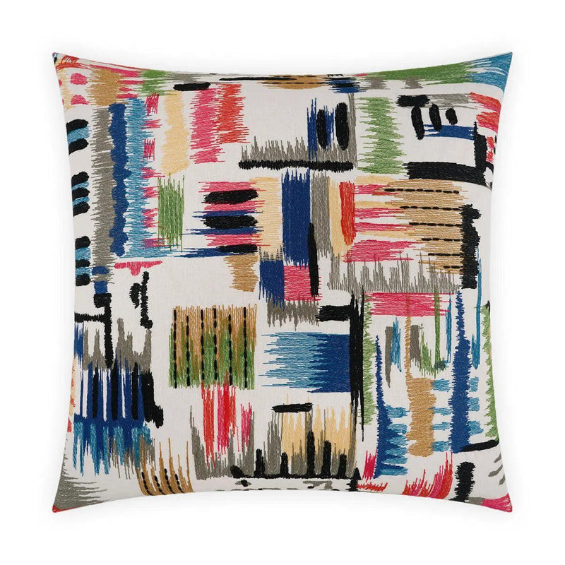 Sketchbook Multi Color Throw Pillow With Insert Throw Pillows LOOMLAN By D.V. Kap