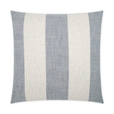 Skippy Harbor Beach Stripes Blue Large Throw Pillow With Insert Throw Pillows LOOMLAN By D.V. Kap