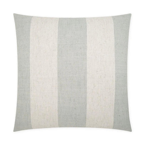 Skippy Moss Beach Stripes Mist Large Throw Pillow With Insert Throw Pillows LOOMLAN By D.V. Kap