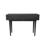 Slim Black Console Table With Drawers Wood Top Wood Base Console Tables LOOMLAN By LH Imports