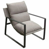 Sling Accent Chair in Grey Black Powder Coated Metal Frame Accent Chairs LOOMLAN By Diamond Sofa