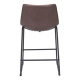 Smart Counter Chair (Set of 2) Vintage Espresso Counter Stools LOOMLAN By Zuo Modern