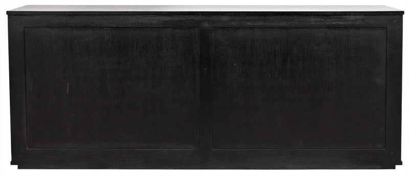 Smith Wood Black Sideboard With 4 Doors Sideboards LOOMLAN By Noir