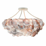 Smoke wood Natural Shell Seahouse Chandelier Chandeliers LOOMLAN By Currey & Co