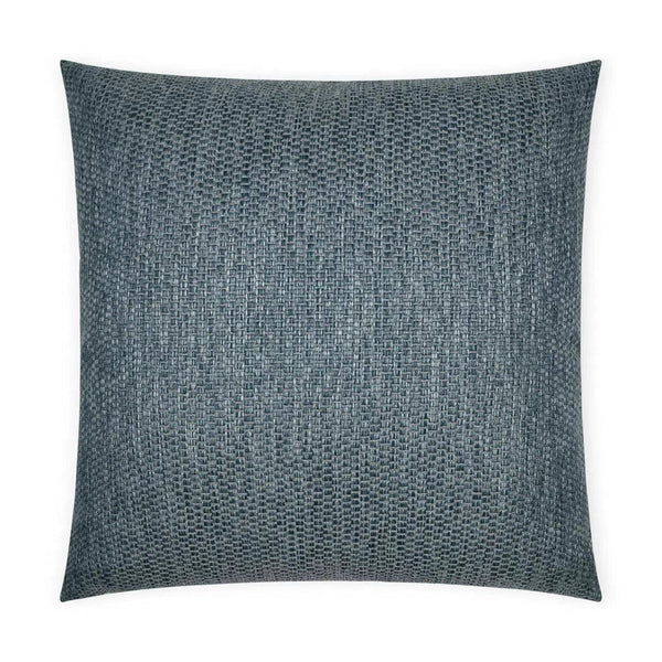 Smoothie Harbor Solid Blue Large Throw Pillow With Insert Throw Pillows LOOMLAN By D.V. Kap