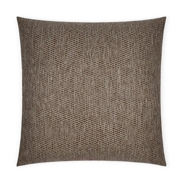 Smoothie Mocha Solid Brown Large Throw Pillow With Insert Throw Pillows LOOMLAN By D.V. Kap