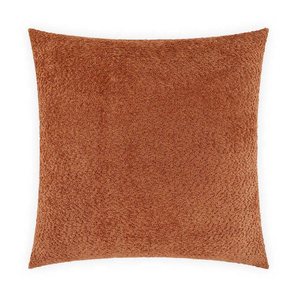 Snuggle Rust Brown Throw Pillow With Insert Throw Pillows LOOMLAN By D.V. Kap