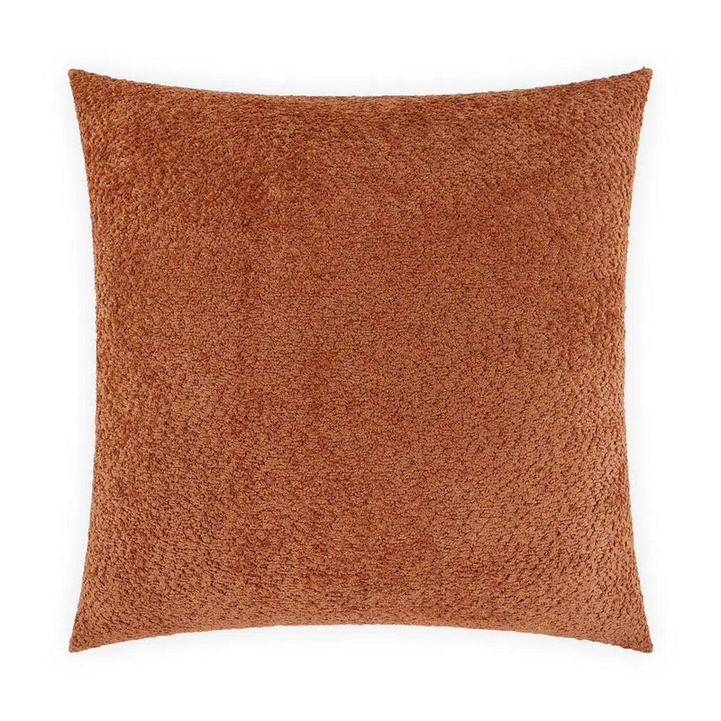 Snuggle Rust Brown Throw Pillow With Insert Throw Pillows LOOMLAN By D.V. Kap