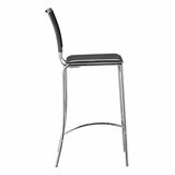 Soar Bar Chair (Set of 2) Black Bar Stools LOOMLAN By Zuo Modern