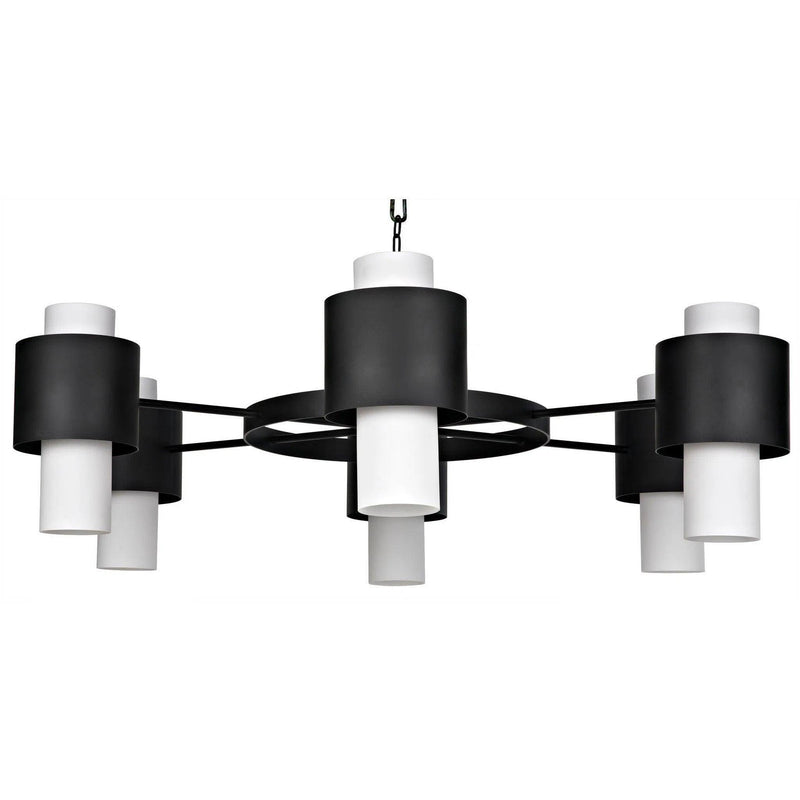 Socrates Chandelier, Steel with Black Finish Chandeliers LOOMLAN By Noir