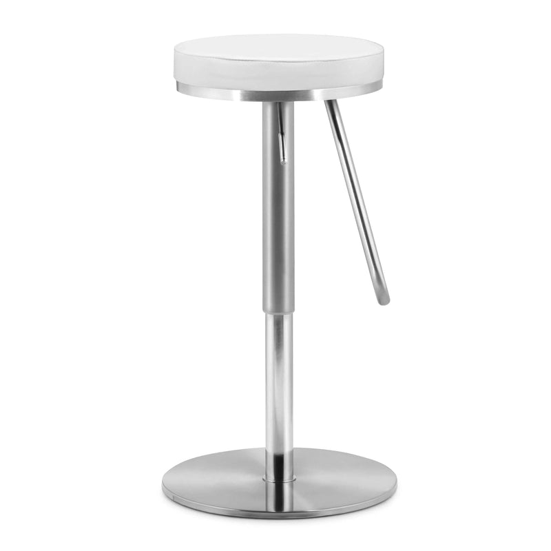 Soda Barstool White Bar Stools LOOMLAN By Zuo Modern