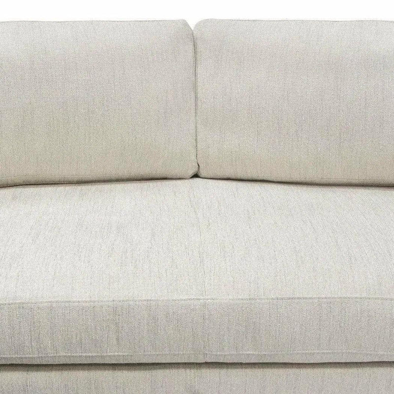 Sofa in Light Cream Fabric with Gold Metal Legs Sofas & Loveseats LOOMLAN By Diamond Sofa