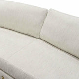 Sofa in Light Cream Fabric with Gold Metal Legs Sofas & Loveseats LOOMLAN By Diamond Sofa