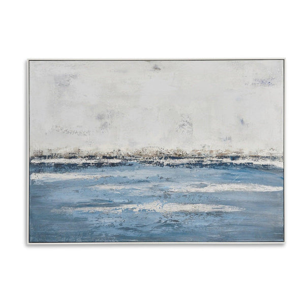 Soft Waves Blue Canvas Artwork LOOMLAN By Bassett Mirror