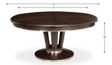 Soho Jupe Extendable Round Dining Table Burnt Brown Dining Tables LOOMLAN By Sarreid