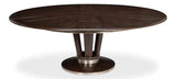 Soho Jupe Extendable Round Dining Table Burnt Brown Dining Tables LOOMLAN By Sarreid