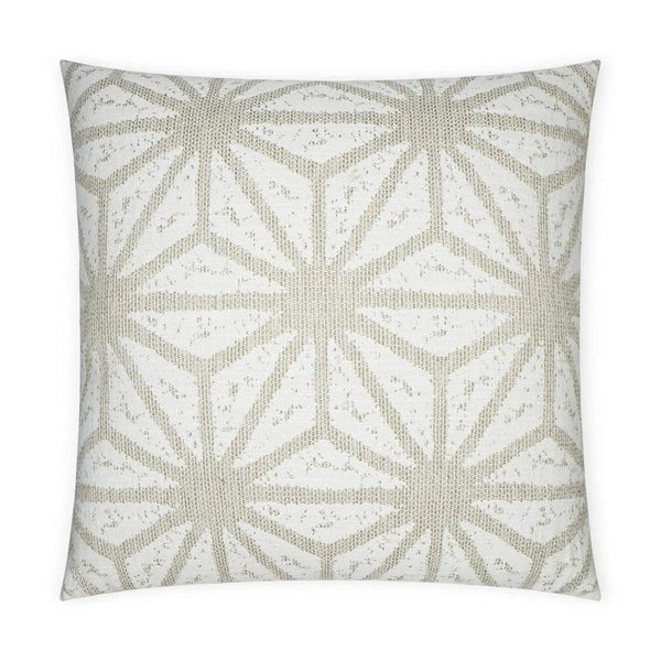 Solazzo Linen Geometrical White Ivory Large Throw Pillow With Insert Throw Pillows LOOMLAN By D.V. Kap