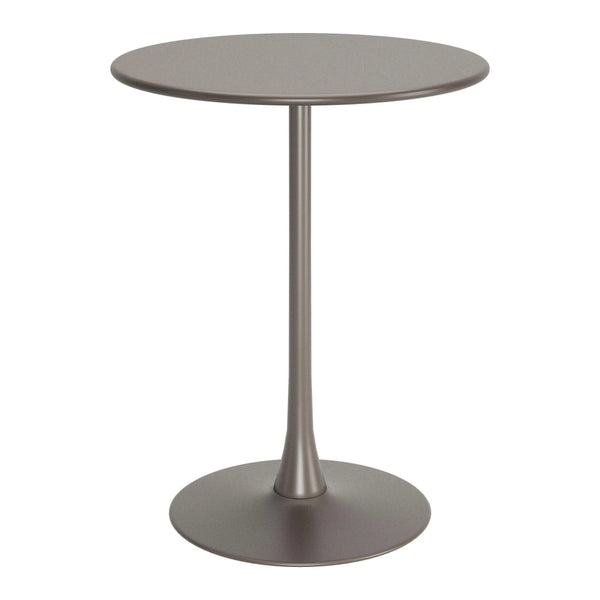 Soleil Bar Table Taupe Outdoor Counter Tables LOOMLAN By Zuo Modern