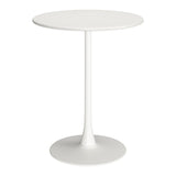 Soleil Bar Table White Outdoor Counter Tables LOOMLAN By Zuo Modern