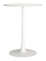 Soleil Bar Table White Outdoor Counter Tables LOOMLAN By Zuo Modern