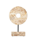 Soleil Marble and Iron Cream Stand Statues & Sculptures LOOMLAN By Jamie Young