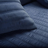 Solid Blue Quilt With Two Shams Blackberry Grove Throw Pillows LOOMLAN By LOOMLAN