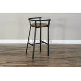 Solid Wood 30"H Bar Height Barstool Wood Seat Bar Stools LOOMLAN By Sunny D