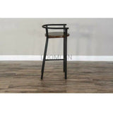 Solid Wood 30"H Bar Height Barstool Wood Seat Bar Stools LOOMLAN By Sunny D