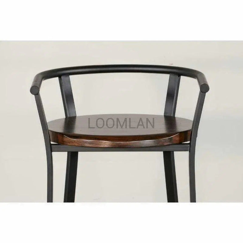 Solid Wood 30"H Bar Height Barstool Wood Seat Bar Stools LOOMLAN By Sunny D