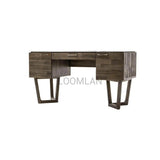 Solid Wood and Marble Mid-Century Desk Aura Writing Desk Home Office Desks LOOMLAN By LH Imports