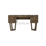 Solid Wood and Marble Mid-Century Desk Aura Writing Desk Home Office Desks LOOMLAN By LH Imports