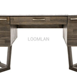 Solid Wood and Marble Mid-Century Desk Aura Writing Desk Home Office Desks LOOMLAN By LH Imports