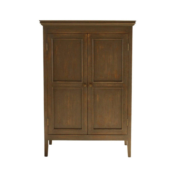 Solid Wood Armoire Sardinia Natural Brown Finish Sideboards LOOMLAN By Peninsula Home